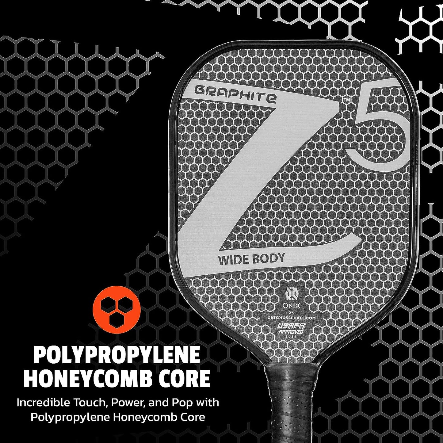 Graphite MOD Z5 Graphite Carbon Fiber Pickleball Paddles with Cushion Comfort Pickleball Paddle Grip