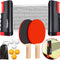 Ping Pong Paddle Set, Portable Table Tennis Set with Retractable Net,Rackets,Balls and Carry Bag for Indoor/Outdoor Games